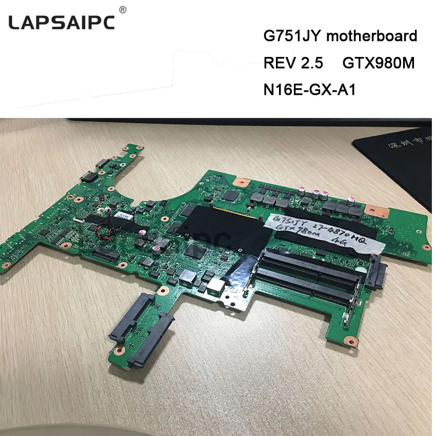 

Материнская плата G751JY GTX980M 2 шт./лот для ASUS материнская плата REV 3, 0 игровая карта i7 ЦП 60NB06F0-MB1900 GTX980M материнская плата