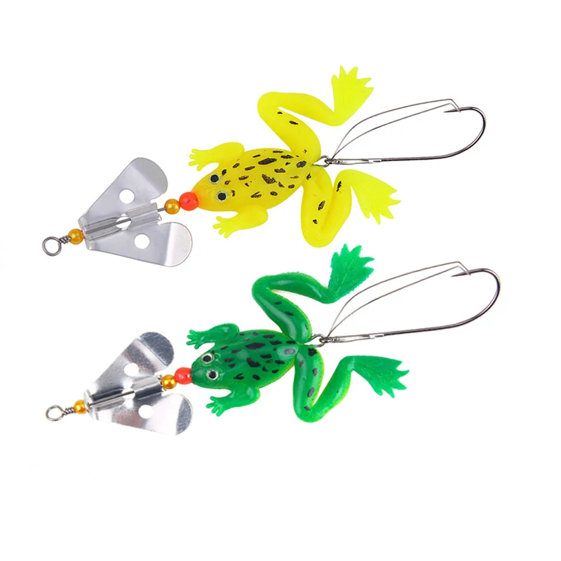 

4 PCS 9CM 5.2G Artificial Soft Bait Japan Fishing Bait Frog Lure Plastic Fish with Hook Artificial Bait Fishing Tackle