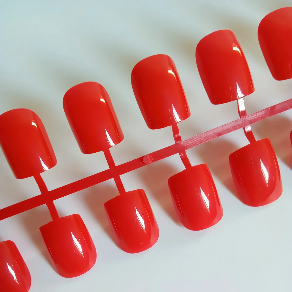 Black Fake Nails Sexy Red False Nails Short Size Acrylic Nails Flat Top Press On Nail DIY Nail Tools 24Pcs