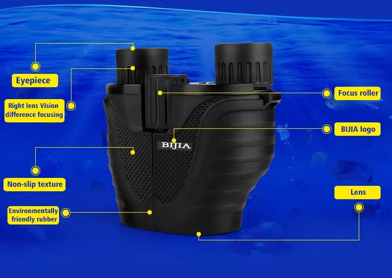 BIJIA 10X25 Мини бинокль профессиональный HD бинокль телескоп опера очки для путешествий концерта спорта на открытом воздухе охоты