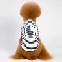 Полосатые рубашки для собак, модные хлопковые футболки camiseta perro, одежда для собак йоркширского терьера, померанского шпица, одежда для щенков