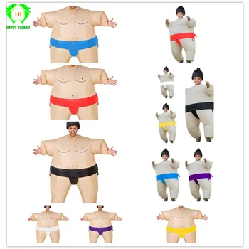 

New Purim Fantasy Inflatable Sumo Costume Suits Wrestler Animal Mascot Halloween Costume For Woman Man Kid Adult Free Shipping
