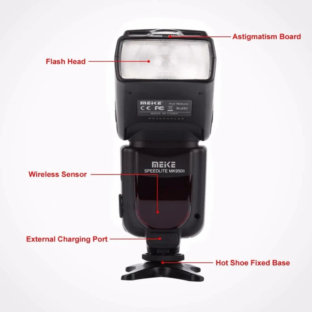 Фотовспышка MEKE MK950II TTL для камеры Canon 1300D 5D2 6D 7D 50D 60D 70D 100D 550D 600D 650D 700D 1000D 1100D 1200D 580EX|flash