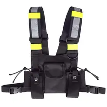 Мужской светоотражающий нагрудный тактический жилет охотничий жилет сумка для Walkie Talkie военный несущий жилет страйкбол Чехол кобура жилеты