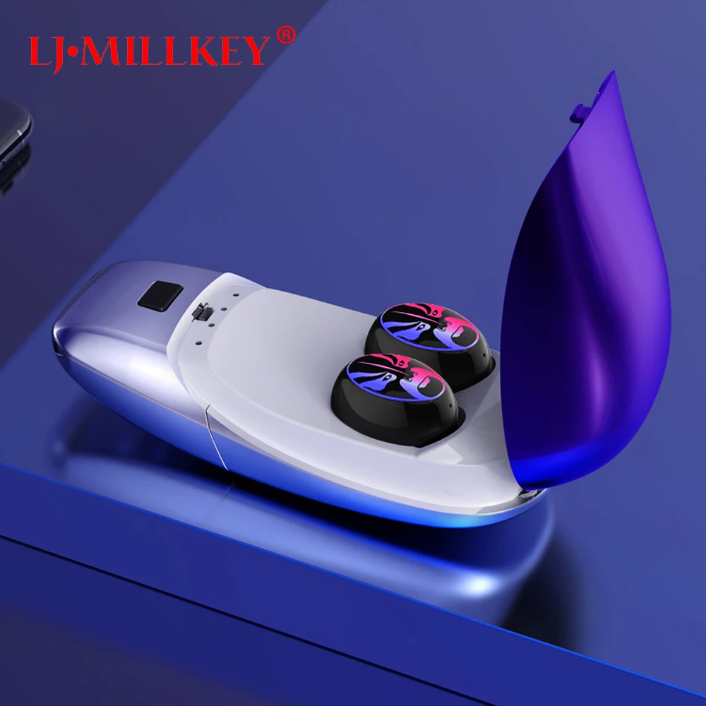 

TWS 5.0 Bluetooth Wireless Earphones True Wireless Earbuds in-Ear Stereo with Microphone Binaural Calls Headset YZ273