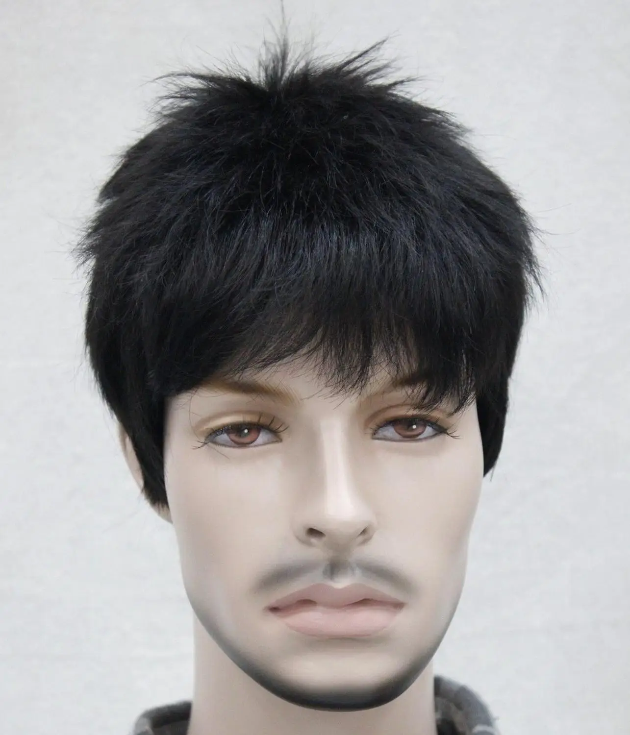 Man Men wig Natural Black Male Menfolk Daily Wear Hair Full Wig wigs