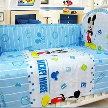 Промо-акция! 6 шт., детская постельное белье для кроватки и белье для детской кроватки(бамперы+ простыня+ наволочка