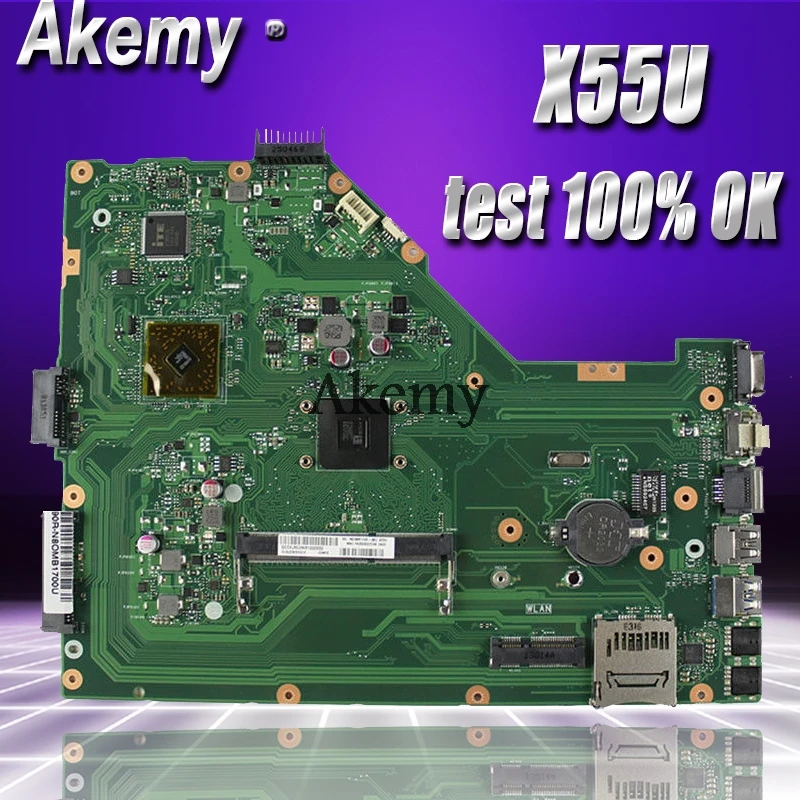 

Akemy X55U Laptop motherboard For Asus X55U X55 Test original mainboard