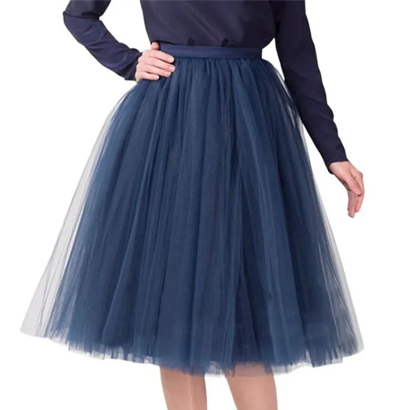 Женская модная Высококачественная плиссированная газовая Юбка До Колена, юбка для танцев для взрослых, юбка-пачка из сетчатой ткани