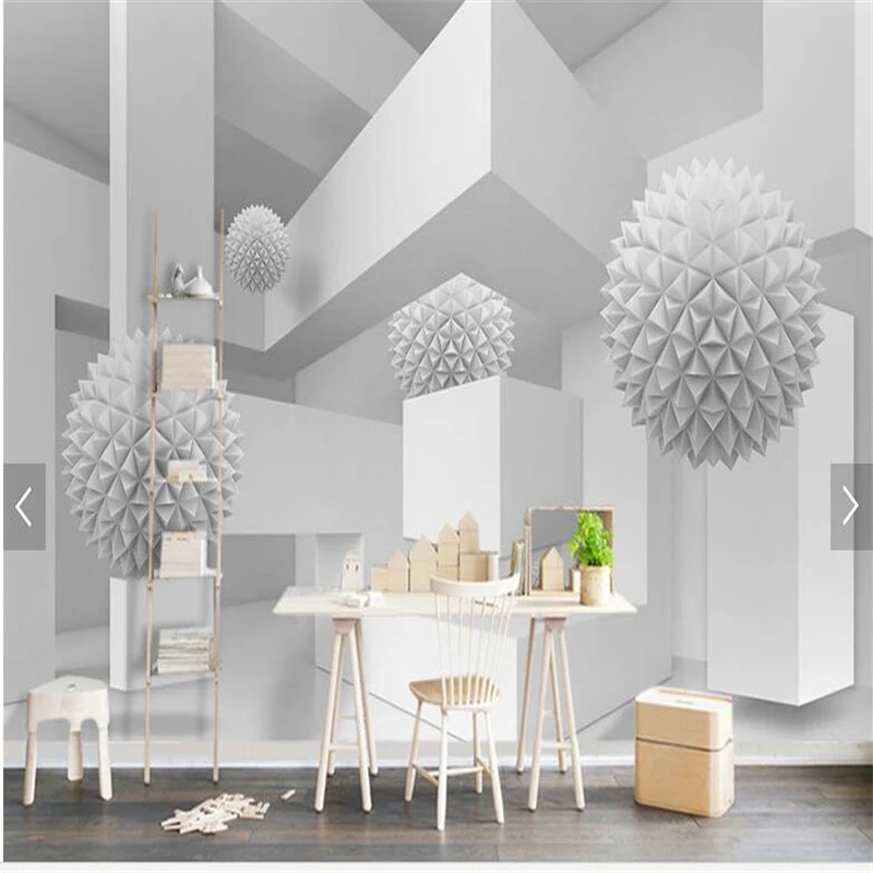 

beibehang set in accordance with the width of the height of custom 3d three-dimensional geometric ball modern building sp