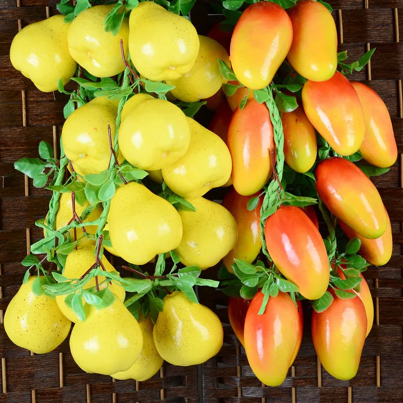 Discount 4 pcs/string Artificial Simulation Fruits High Grade Plastic