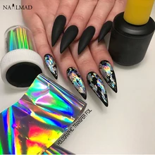 1 шт 4*100 см голографическая переводная Фольга голографическая фольга для ногтей звездное небо переводная Фольга Наклейка