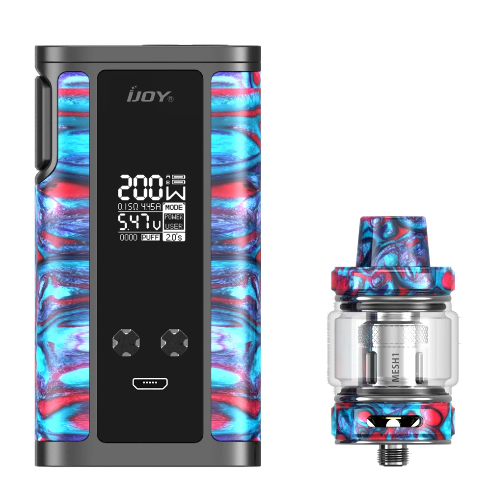 Оригинал Ijoy капитан смоляной мод 0 96 дюймовый OLED с 6 мл/4 5 мл распылитель танк