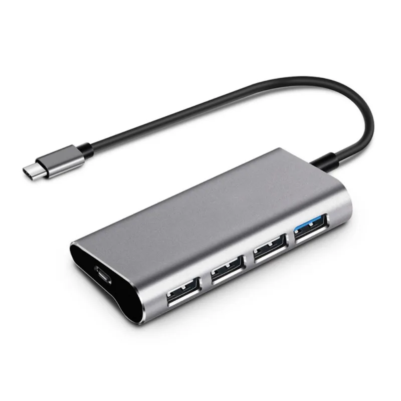 Высокоскоростной 4 портовый концентратор USB 2 0 с Type C на 4K HDMI адаптер 3 0/7/8