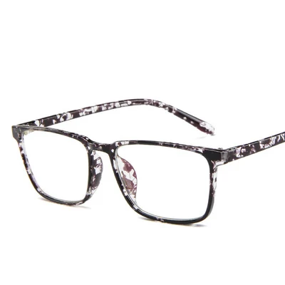Антирадиационные компьютерные очки, оправа для мужчин и женщин, квадратные очки для ПК, оправа для очков, унисекс, оптические, с принтом, очки для женщин, прозрачные - Цвет оправы: Black floral