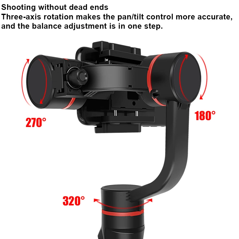 

Handheld Mobile Phone Gimbal Stabilizer Bluetooth 360 Degree Panoramic for Photography JLRL88