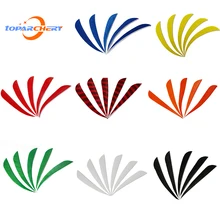 60 шт., 5 дюймов, турецкие перья, левое крыло, 8 цветов, стрела, для броудхеда, настоящее перо, капля воды, для охоты, стрельбы из лука, натуральный