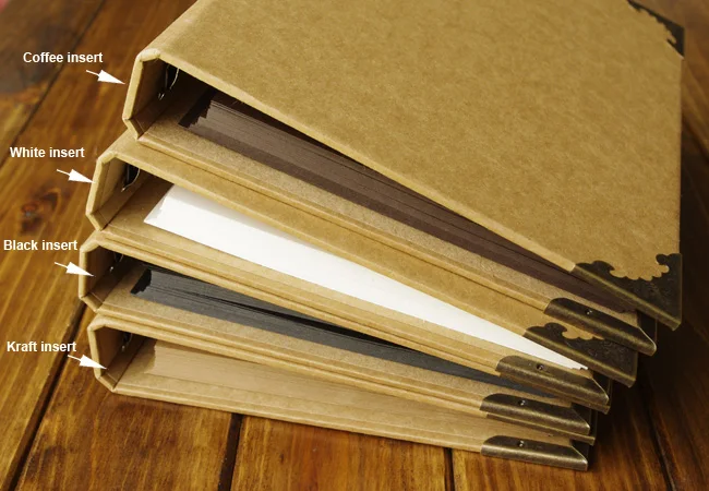 Blank Cover Loose-leaf Craft Paper Album DIY Photo Album Scrapbooking Wedding Album