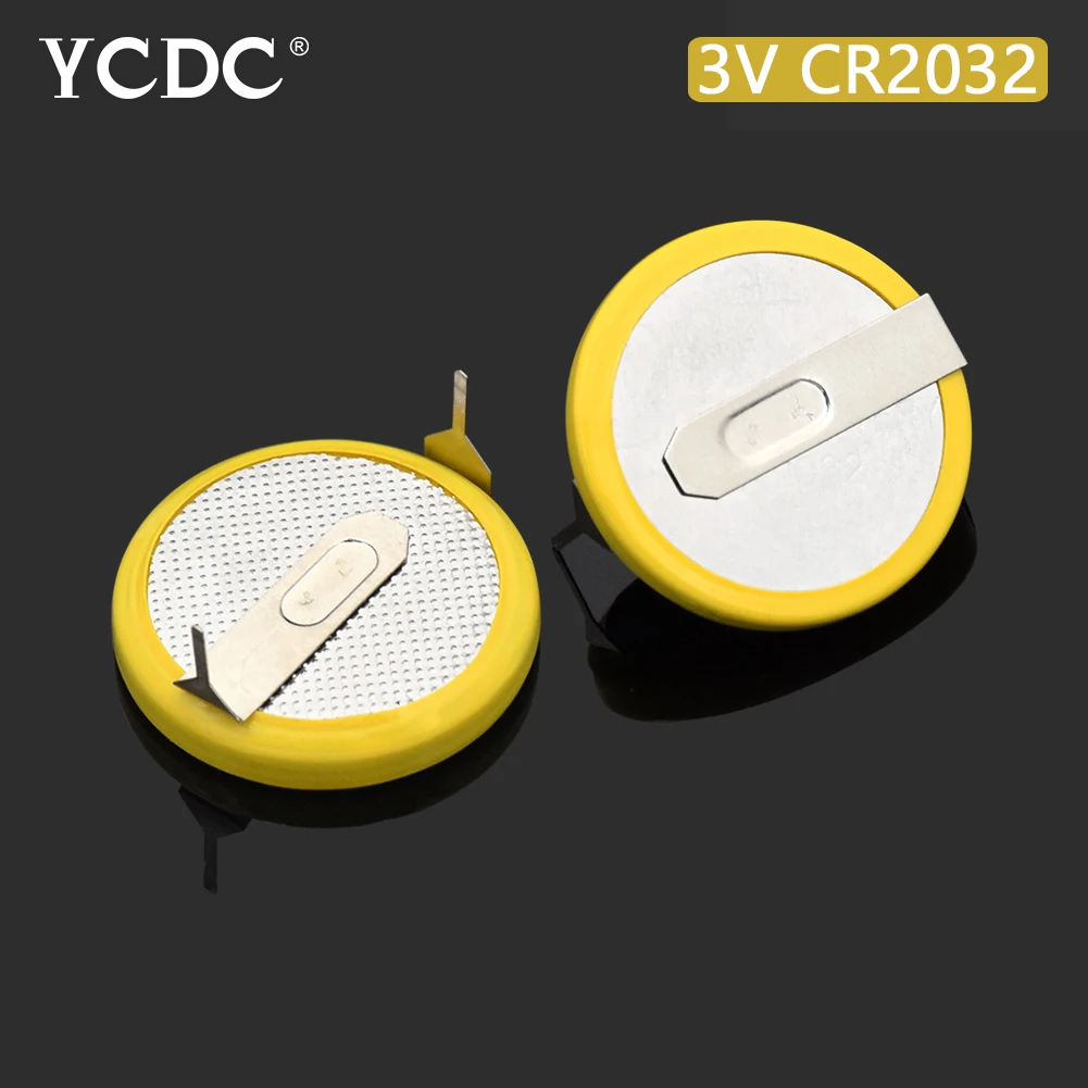 

2Pcs 3V Soldered 2 Pins CR2032 Battery For Main Board Remote Control Game Toy
