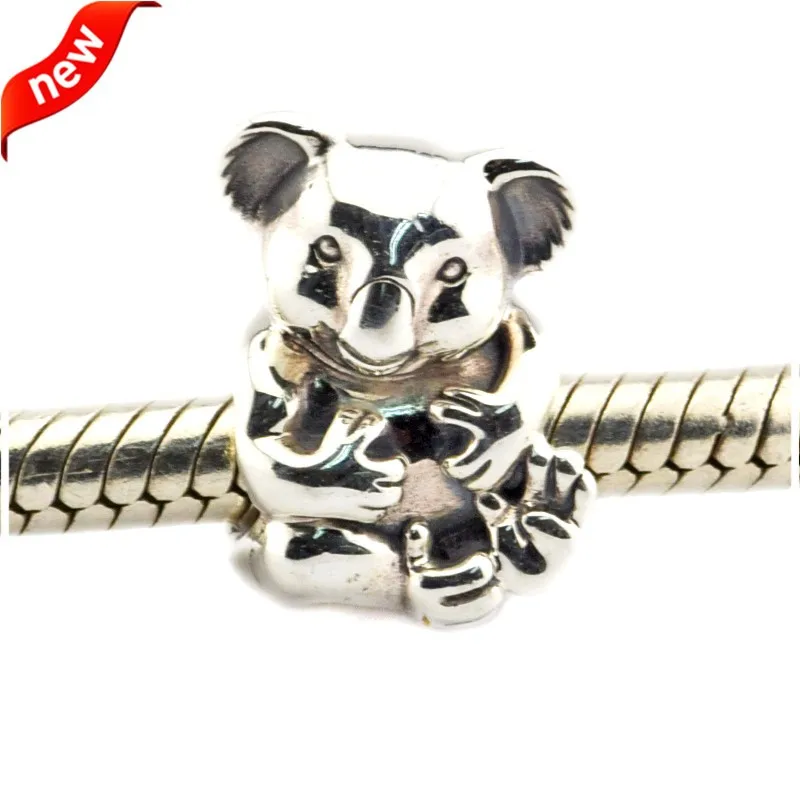 

Genuine pandulaso 925 Sterling-Silver-Jewelry Beads DIY Fits Bracelet Charms Koala Charm Silver Beads for Women FL425