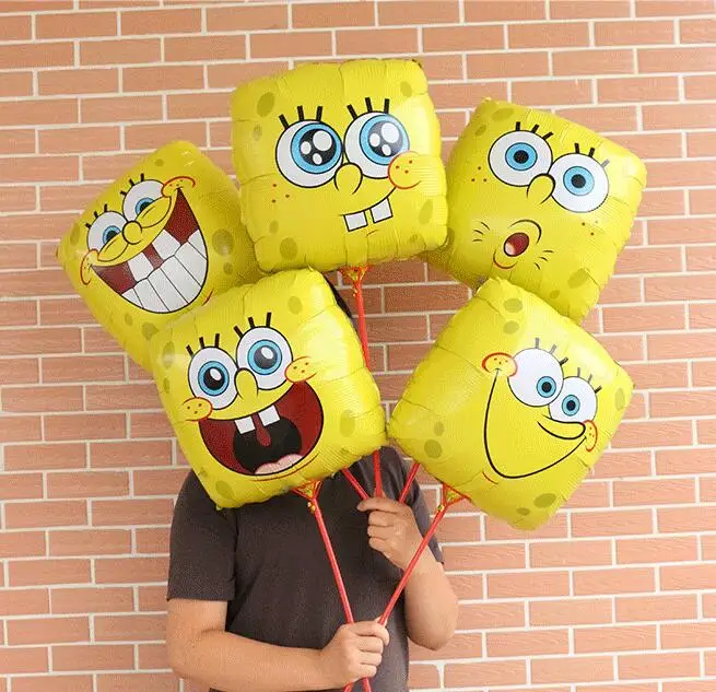 

1pcs/lot 16inch Spongebob Foil Balloons birthday Party decoration baby shower Spongebob Expression Emoji balloon kids toy balony