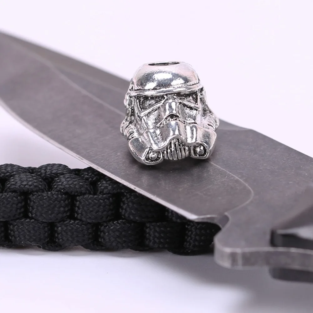 1 قطعة الخرز المعدنية الاكسسوارات سحر ل سوار paracord بقاء paracord ، diy قلادة مشبك ل paracord سكين الحبل