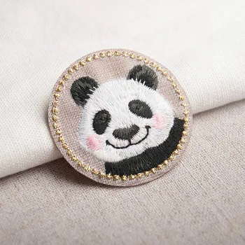 

10Pcs/lot Panda Cat Rabbit Iron On Cloth Patches Animal Applications Stripes On Clothes Embroidered Sewing Jeans Decoration