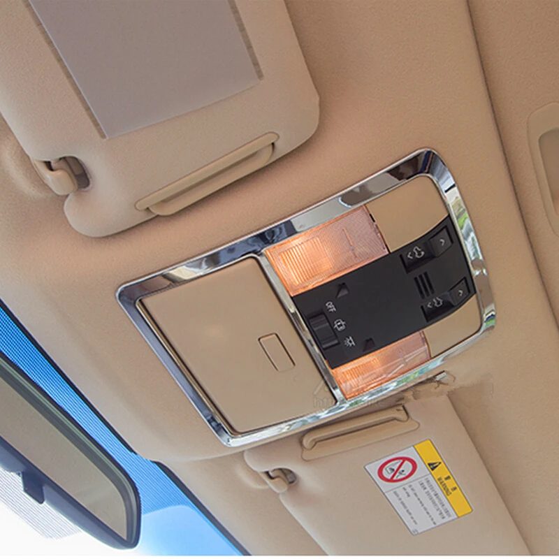 

For Toyota Land Cruiser Prado 150 2010-2013 2014-2018 ABS Chrome Interior front Reading Lamp Cover Trim Accessories 1pcs