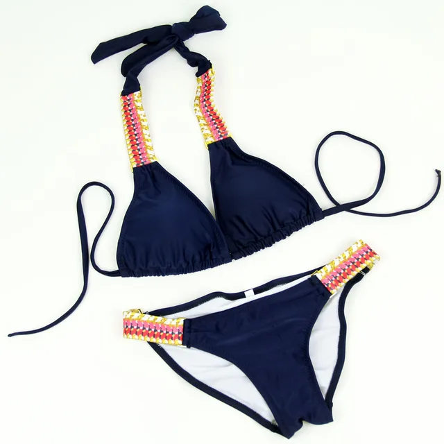 Sexy Exotic Swimwear Women Padded White Bikini Set Swimsuits Bathing