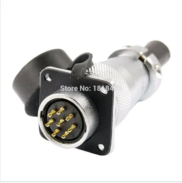 

Pls28-8 karet tahan air penutup 8 pin, Konektor penerbangan steker, 10A AC 250 V