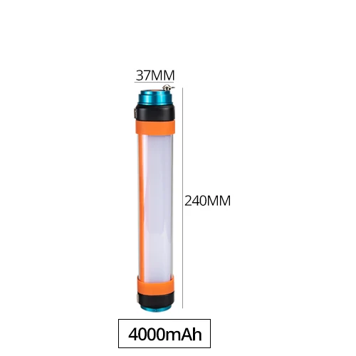 6000 мАч светодиодный фонарь для кемпинга с подзарядкой от USB 18650 IP67 водонепроницаемый портативный светодиодный фонарь для пеших прогулок Магнитный фонарь - Мощность в ваттах: 2