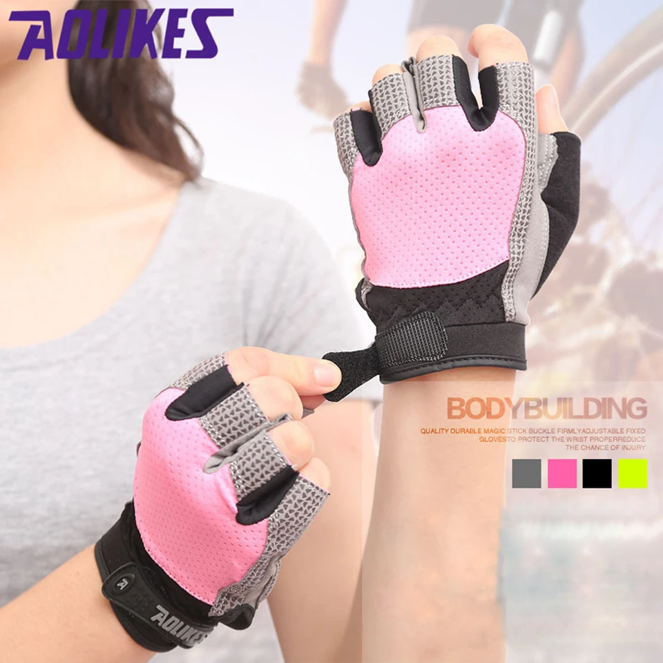 AOLIKES Gym Body Building Training Sports Fitness Weight Lifting Gloves Men Women Custom Fitness Exercise Training Gym Gloves