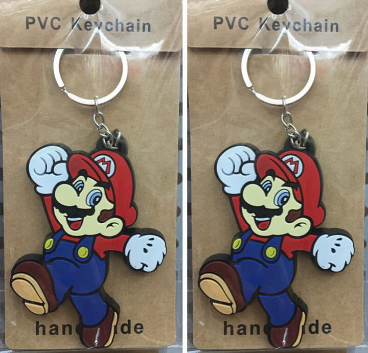 

New 20 pcs Cartoon Super M ario PVC Key Chain For Best Gift Free Shipping q-017