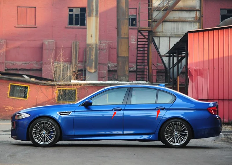 Для BMW M5 F10 2012- Аксессуары Настоящее углеродное волокно авто наружная Дверная ручка Крышка