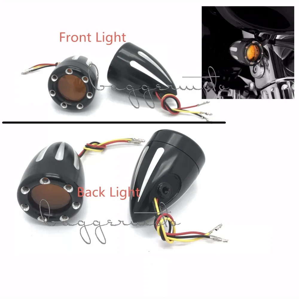 Motorcycle Accessories Black CNC Turn Signals Lights Indicator light
