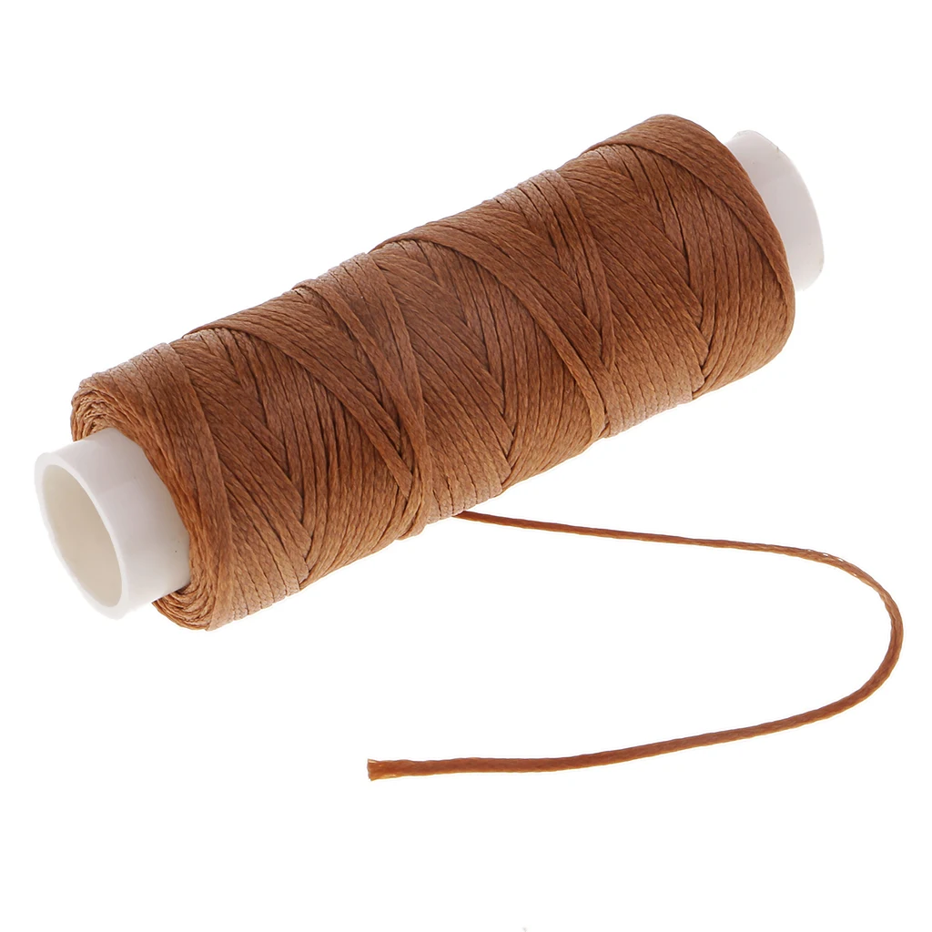 1 Spool Flat Waxed Polyester Braided Waxed Thread Cord for Sewing Accessories, DIY Jewelry Making