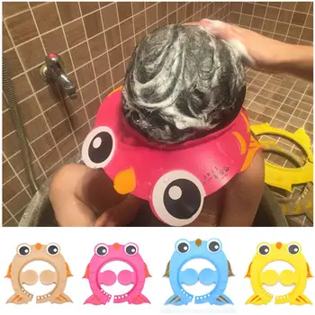 

Children Shampoo Cap Cartoon Earmuffs Waterproof Large Size Shower Cap