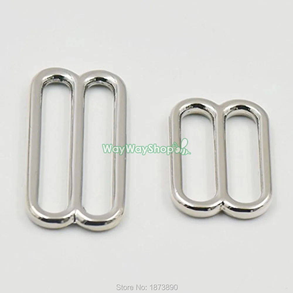 

10 PCS 1" 25mm 1.5" 38mm Widemouth Round Triglides Metal Webbing Slides For Leather Strap Nickle WS