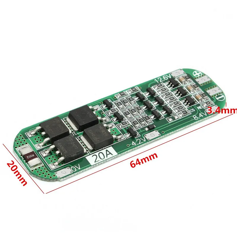 3S 20A литий-ионный аккумулятор 18650 зарядное устройство PCB плата защиты BMS 12,6 V сотовый модуль