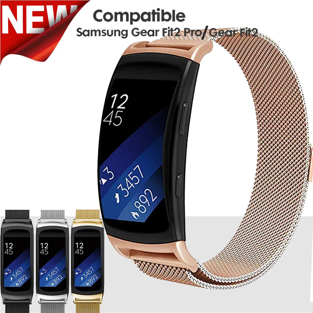 Магнитный ремешок Milanese для Samsung Gear Fit 2 браслет из нержавеющей стали Pro часов