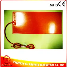 Силиконовый резиновый нагреватель 240 в 1500 Вт 298*596*1,5 мм клейкий 1 лицевой 100 к термистор 1000 мм свинцовый провод выходящий с короткой стороны