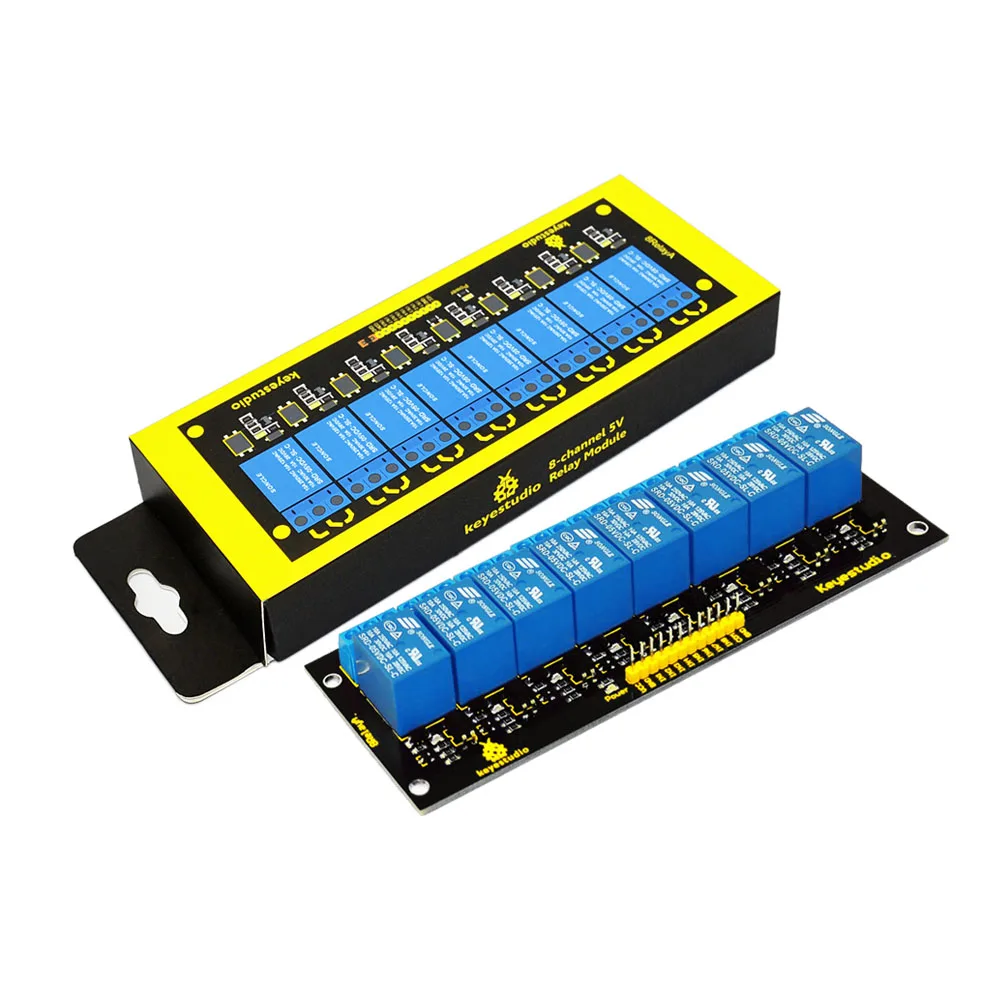 Бесплатная доставка! Keyestudio 8 канальный релейный модуль 5 В для Arduino PIC AVR MCU DSP ARM