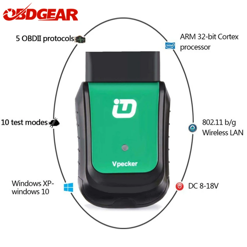 

2019 Newest Vpecker V11.1 Easydiag Wifi Scan Tool OBD2 Car Diagnostic Tool Full Systems OBD 2Automotive Scanner Free Update