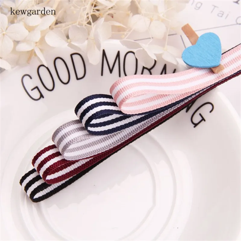 Kewgarden 1/8 &quot5/8&quot 16 мм 22 полоса Grosgrain ленты вручную изготовленная лента DIY серьги