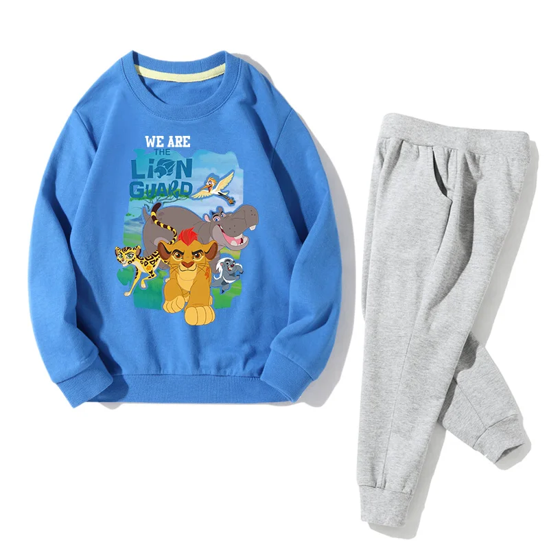 

Kids Child Clothes Set Spring Sports Tracksuits Boy Girls The Lion King Guard Cartoon Clothing Sets Baby Coat+Pant Suits JZ021