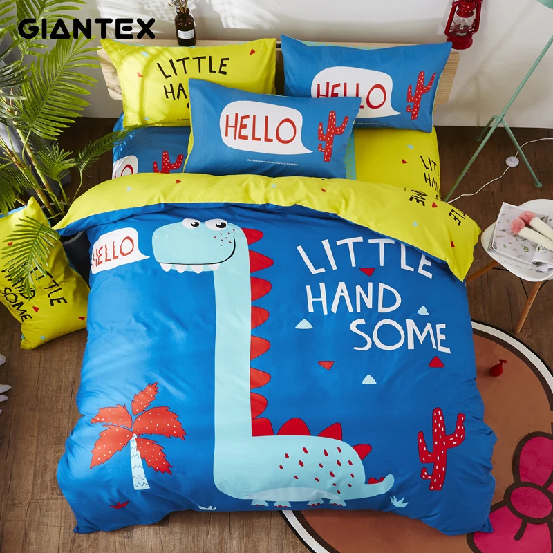 

GIANTEX 4 Pcs Cotton Print Bedding Set Pillowcase Sheet Duvet Cover Set Queen Size Home Textile U2126