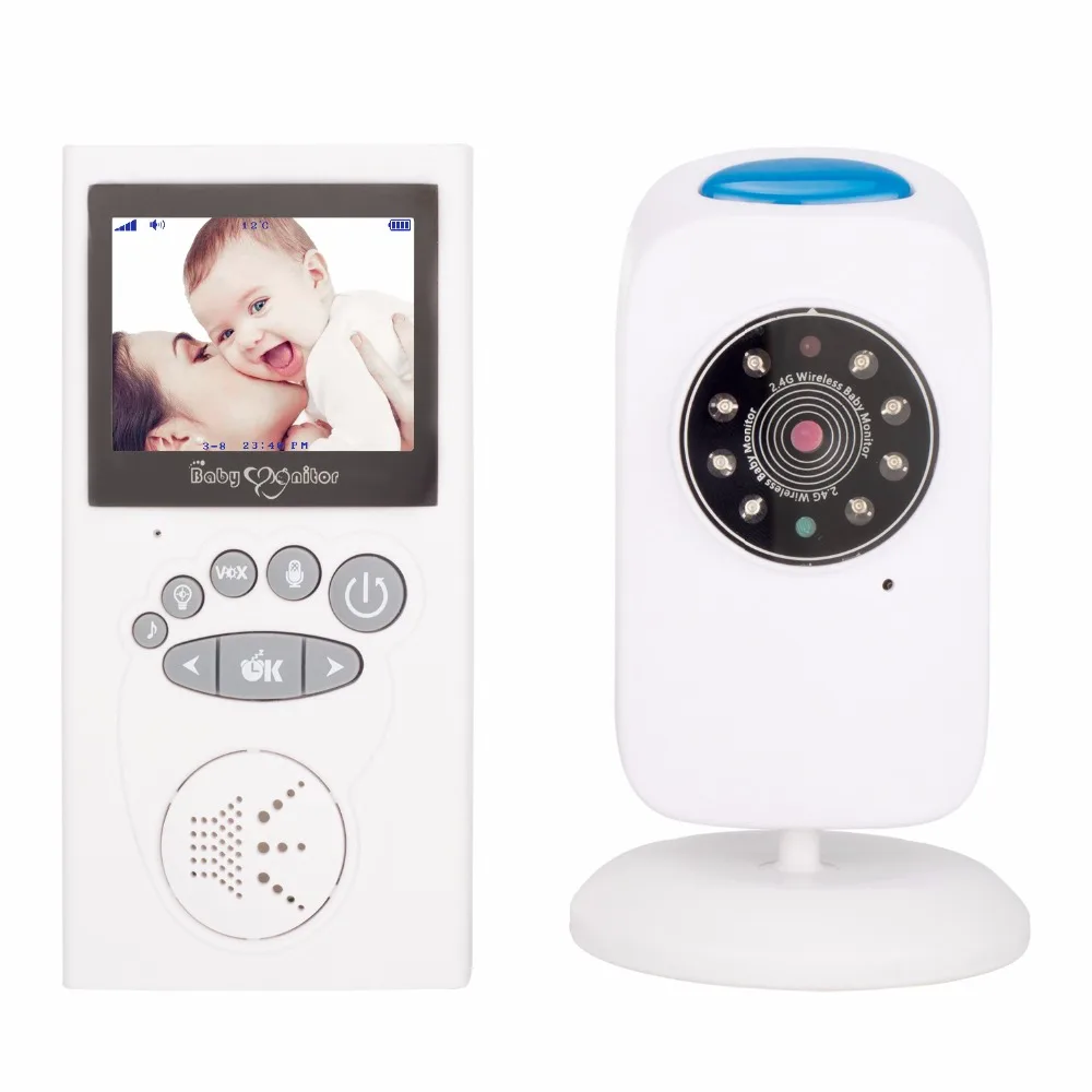 

Wireless Video Baby Monitor with 2.4 inch Color Security Camera 2 Way Talk NightVision Security Temperature Monitoring Walkie