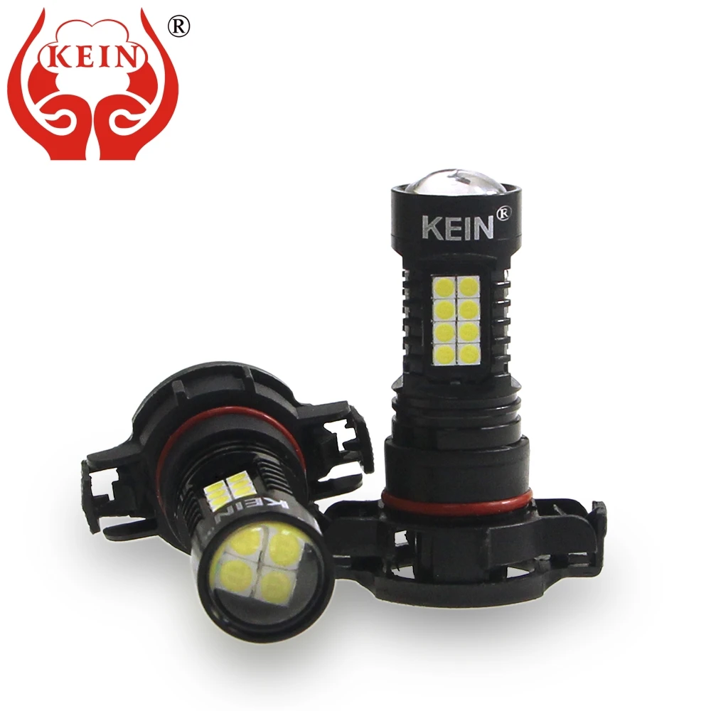 

KEIN 2pcs h16 led Fog light 3030 36SMD HD lens auto DRL External Daytime running vehicle car led h16 fog bulbs lamp Vehicle 12V
