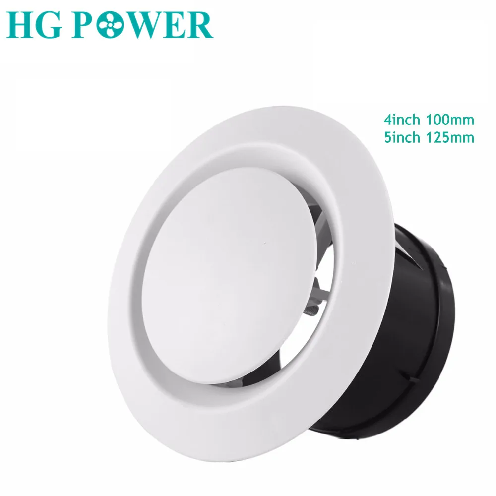 Adjustable Air Vent Extractor Valve Grille Cover Inline Fan Outlet Vent Round Diffuser Ducting Ventilation Cover Air Extractor