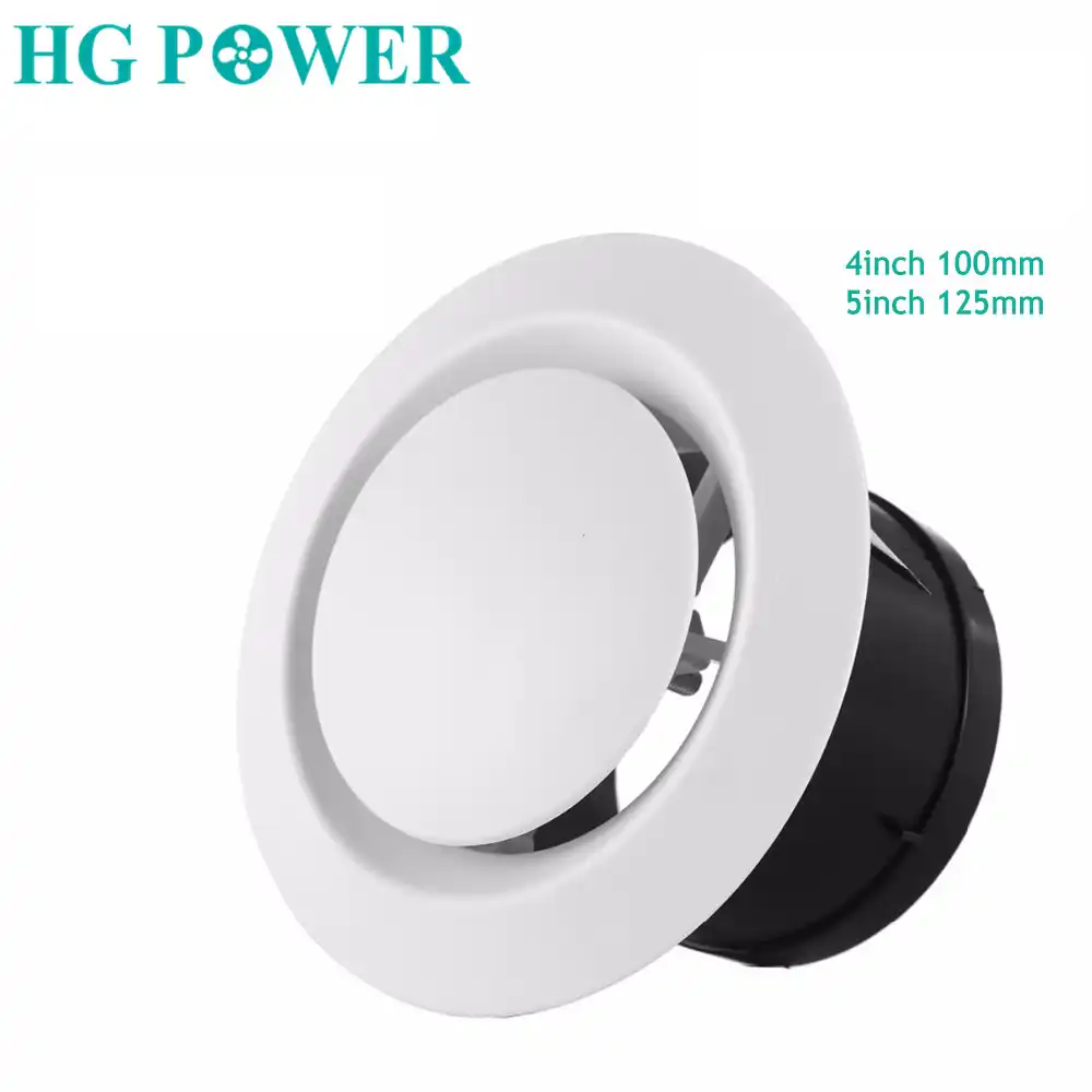 Adjustable Air Vent Extractor Valve Grille Cover Inline Fan Outlet